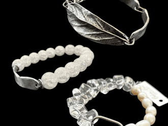 Silver bracelet stack