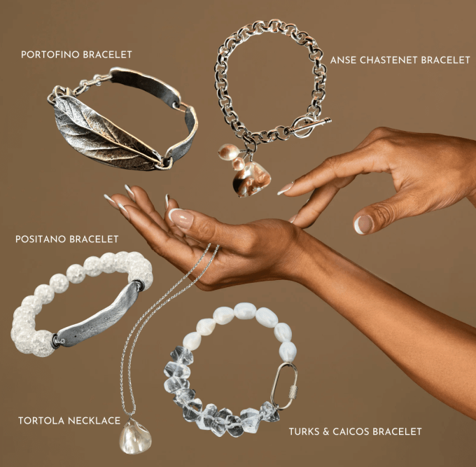 Handcrafted silver jewelry.