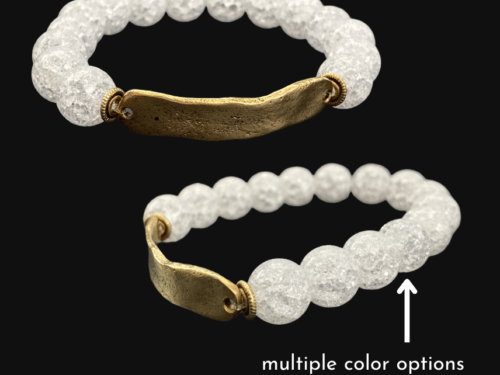 bead and brass bracelet