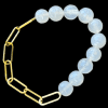 Beaded bracelet with chain.