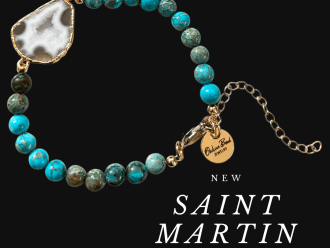 beaded bracelet with druzy