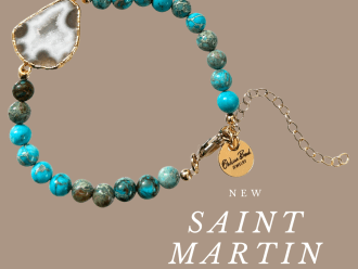 Blue beaded bracelet