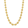 Gold waterproof chain with puffy mariner links, combining style and durability.