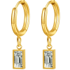 waterproof gold and crystal drop earrings