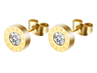 Gold Roman Numeral Earrings - Chelsea Bond Jewelry
