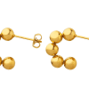 Gold Bubble Stud Earrings - Small, Waterproof, Tarnish-Resistant, Hypoallergenic A pair of small, gold bubble-shaped stud earrings with a smooth, polished finish.