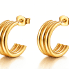 Gold Hoop Waterproof Earrings
