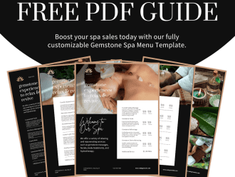 spa menu template to customize