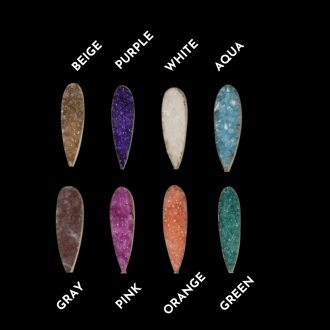 Colorful druzy teardrops for pendants.