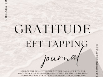 Tap into transformation with this luxe self-care set: a Gratitude + EFT Journal paired with our bestselling Antigua Moon Bracelet. Special price: $99 ($114 value).