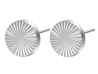 Silver waterproof stud earrings.