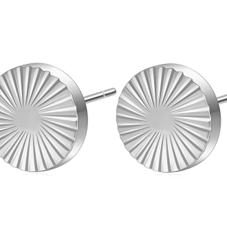 Silver waterproof stud earrings.