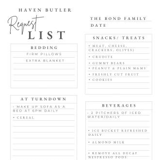 request form to sail in norwegian haven with a butler.