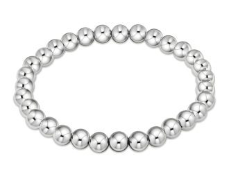 Waterproof silver ball stretch bracelet.