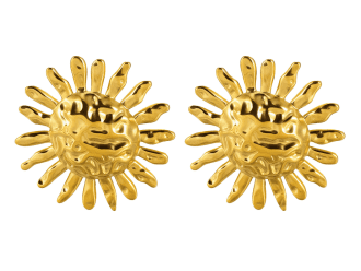 gold sun post earrings