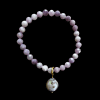 Lavender Beaded Bracelet on Elastic