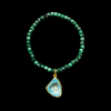 Malachite and Turquoise Druzy Gemstone Stretch Bracelet