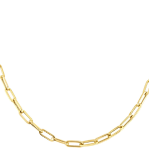 Gold waterproof chain necklace.