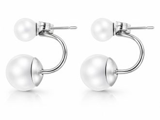 Pearl and Silver Waterproof Earrings by Chelsea Bond