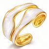 Gold and White Waterproof Ring