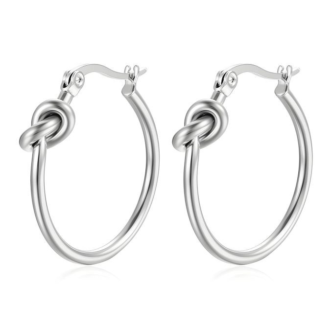 Silver Hoop Waterproof Earrings by Chelsea Bond