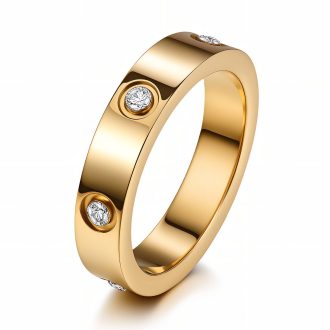 Waterproof Ring with Crystals