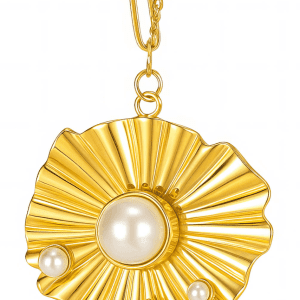 Gold Medallion Waterproof Necklace - Chelsea Bond Jewelry