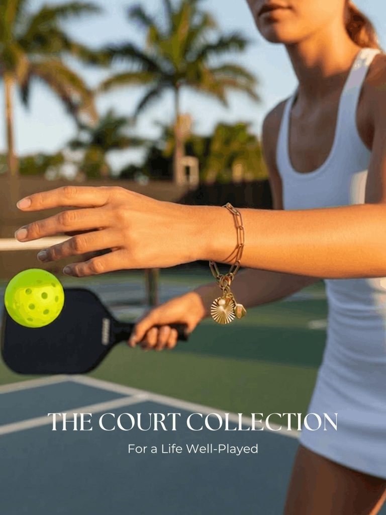 Bermuda Charm Link Bracelet – Pickleball Paddle & Starburst