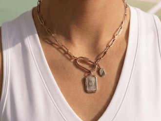 Silver picklenball necklace with carabiner charm clasp.