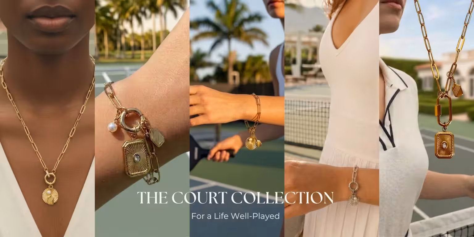Pickleball jewelry by Chelsea Bond