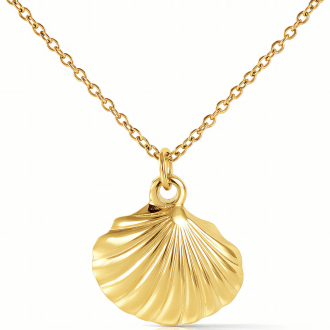 Waterproof necklace with shell pendant
